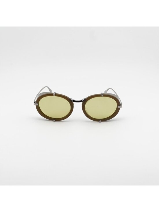 MaxMara SELMA MM0103 96N Sunglasses Shiny Dark Green Oval Frame, Green Lenses main image 7